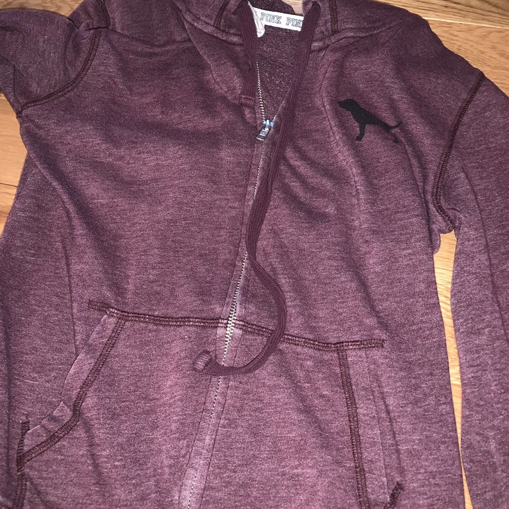 PINK zip-up sweater